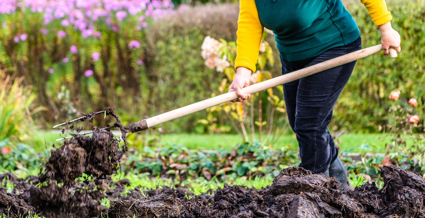 a farmer working on an organic fertilizer